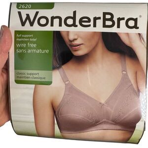 WonderBra Womens Lavender Classic Support Soft Cup Wireless Style W2620 Size 44D